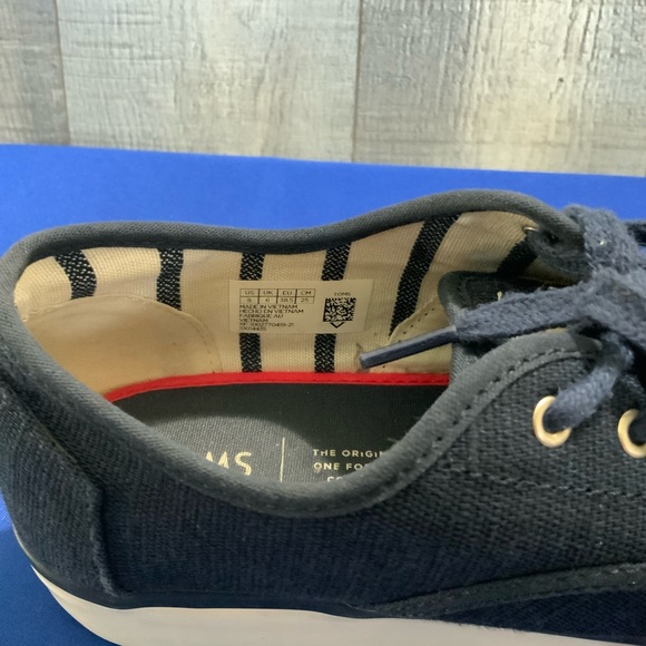 TOMS Cordones Boardwalk Platform Sneakers in Navy Blue size 8 women’s—pre-owned - Picture 5 of 9